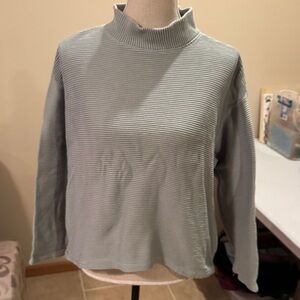 Madewell Textured Turtleneck Sweater - Light Gray